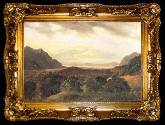 framed  Alexandre Calame The Rhone Valley at Bex with a View to the Lake of Geneva (nn02), ta009-2